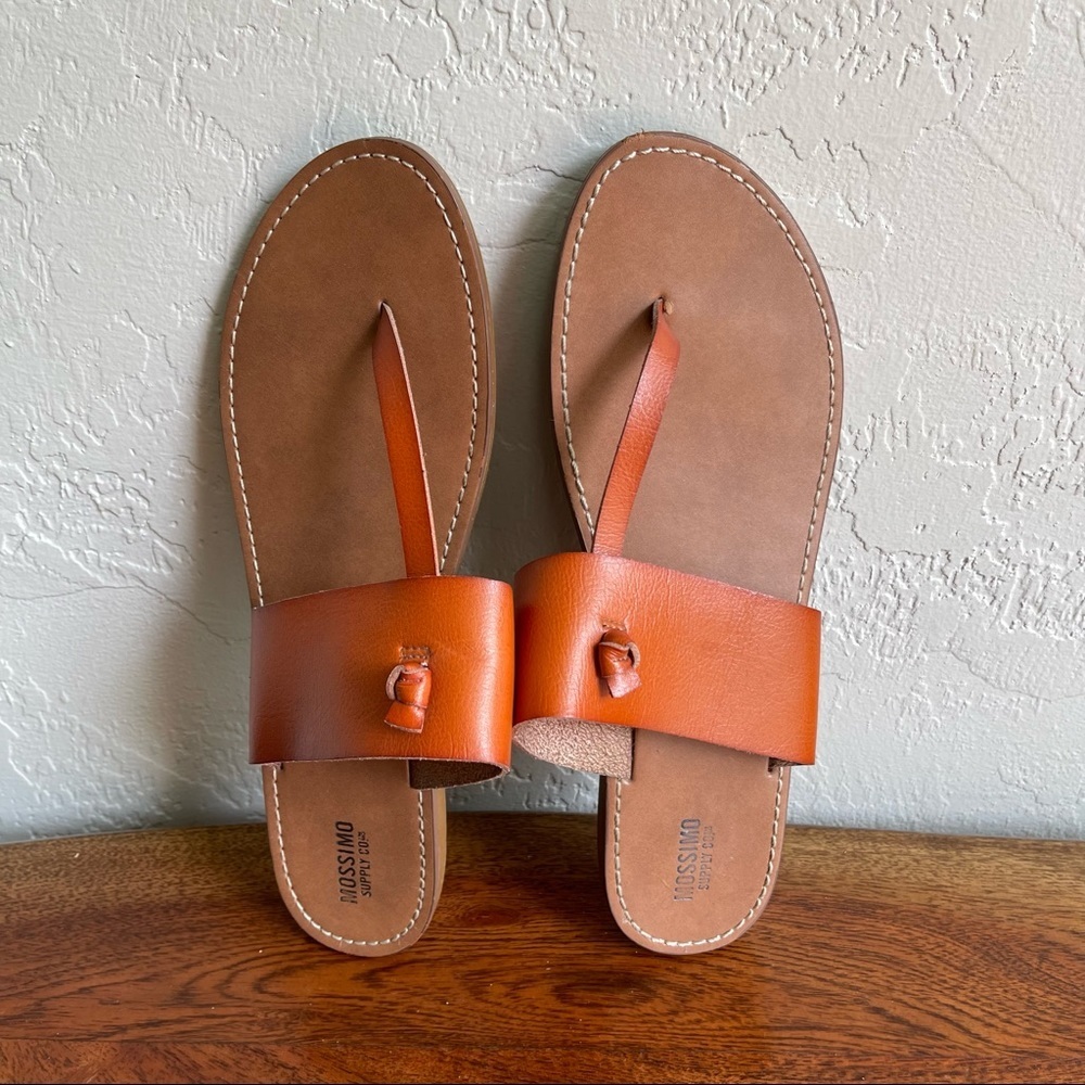 Massimo Supply Co. Brow Leather Sandals Size: 10